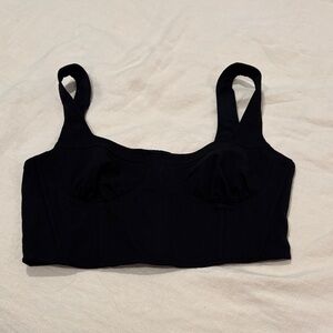 La Hearts Elegant Black Crop Top